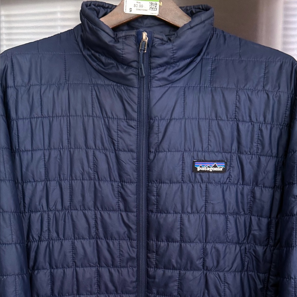 Patagonia Nano Puff Jacket Mens Large Navy Blue Puffer Coat Excellent Condition
